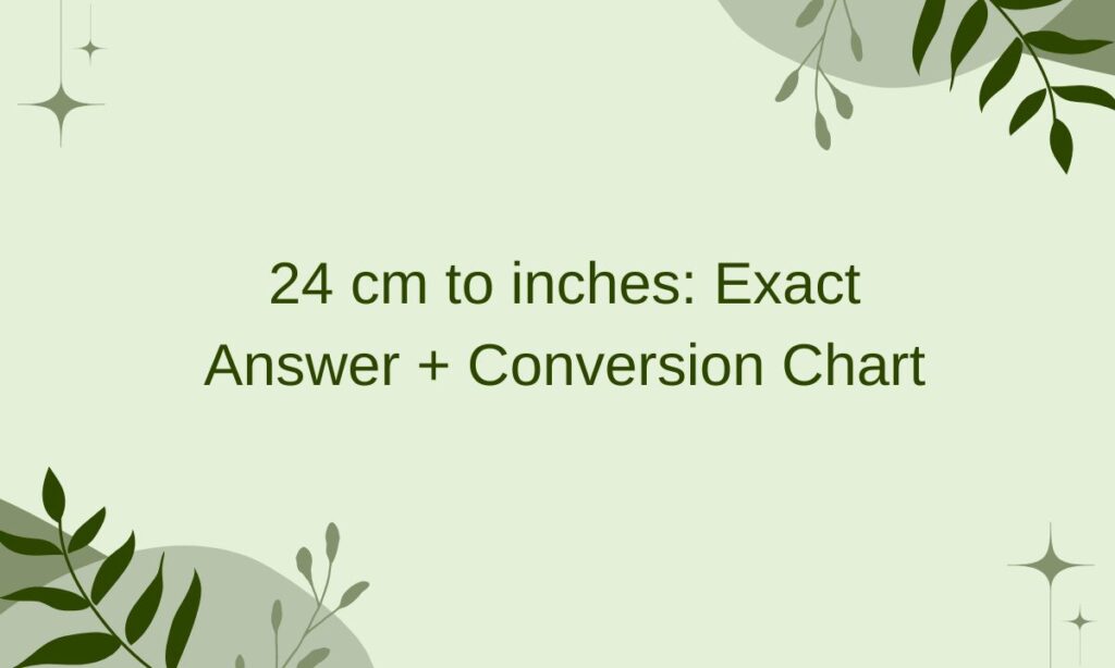 24 cm to inches