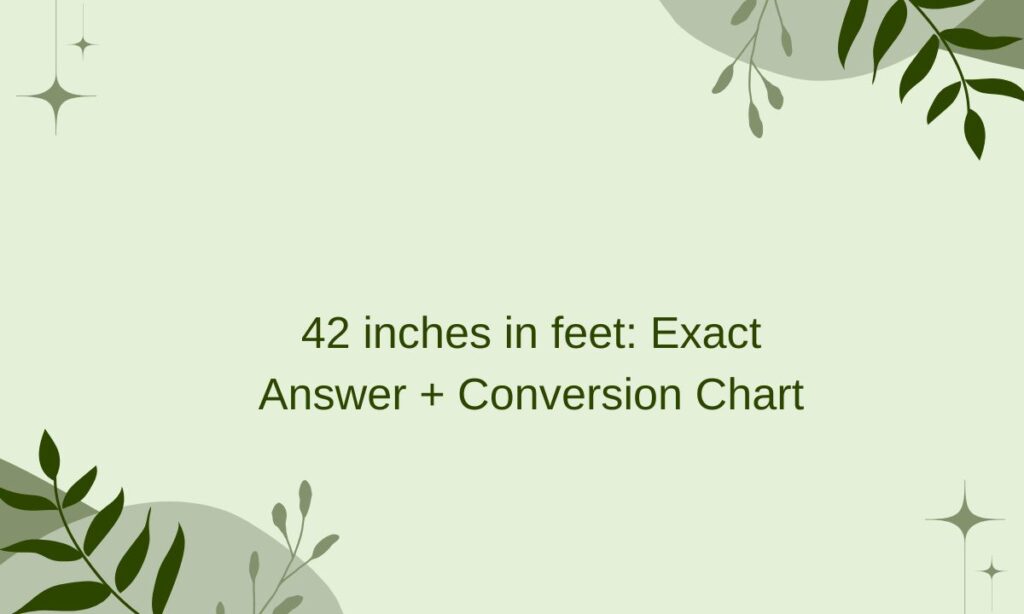 42 inches in feet
