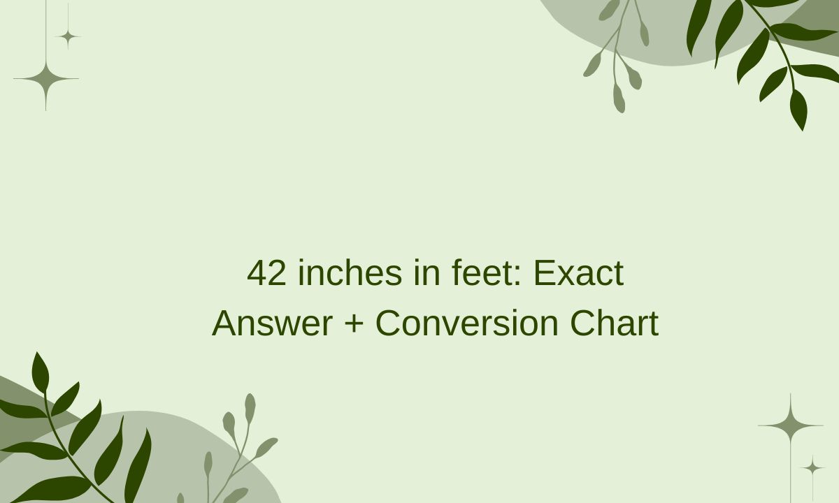 42 inches in feet