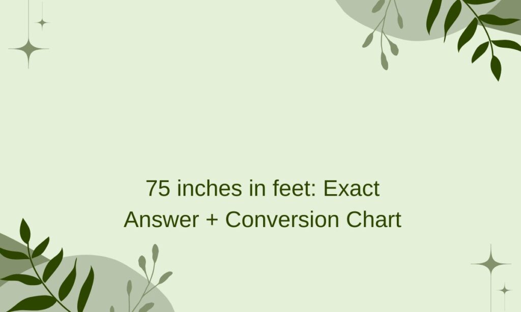 75 inches in feet