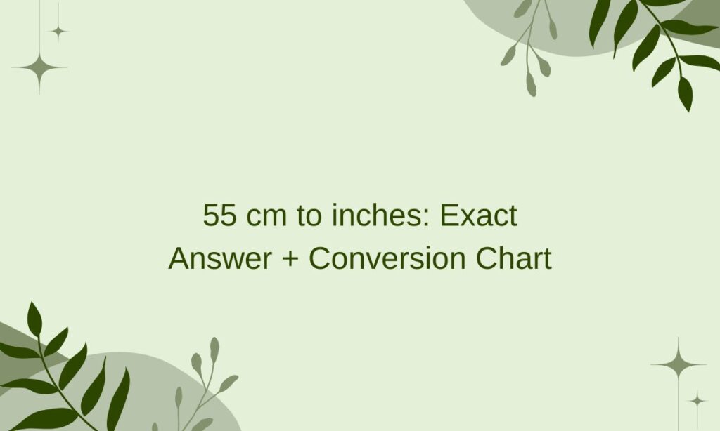 55 cm to inches