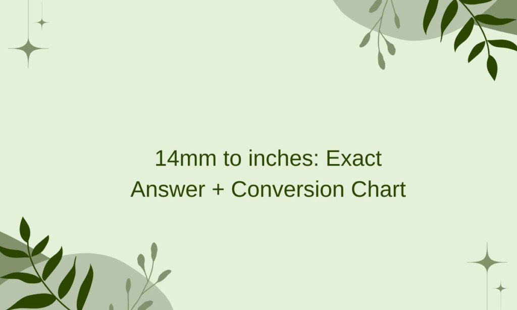 14mm to inches