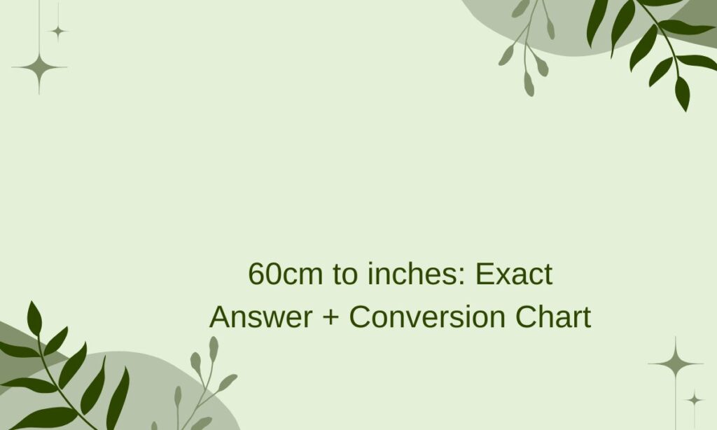 60cm to inches