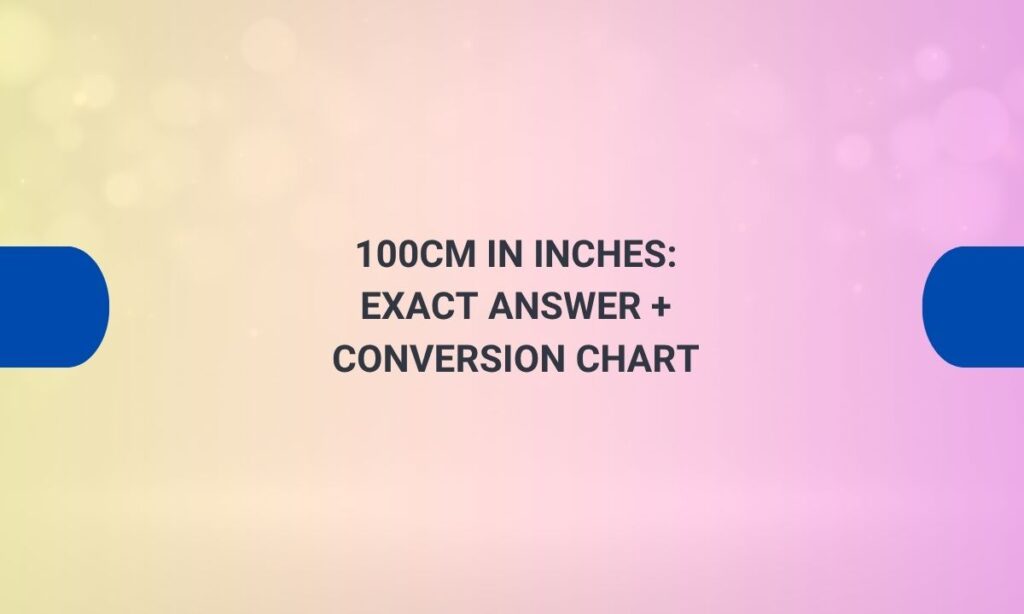 100cm in inches
