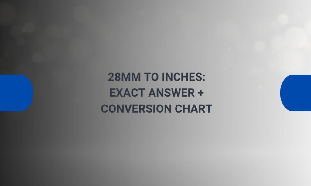 28mm to inches