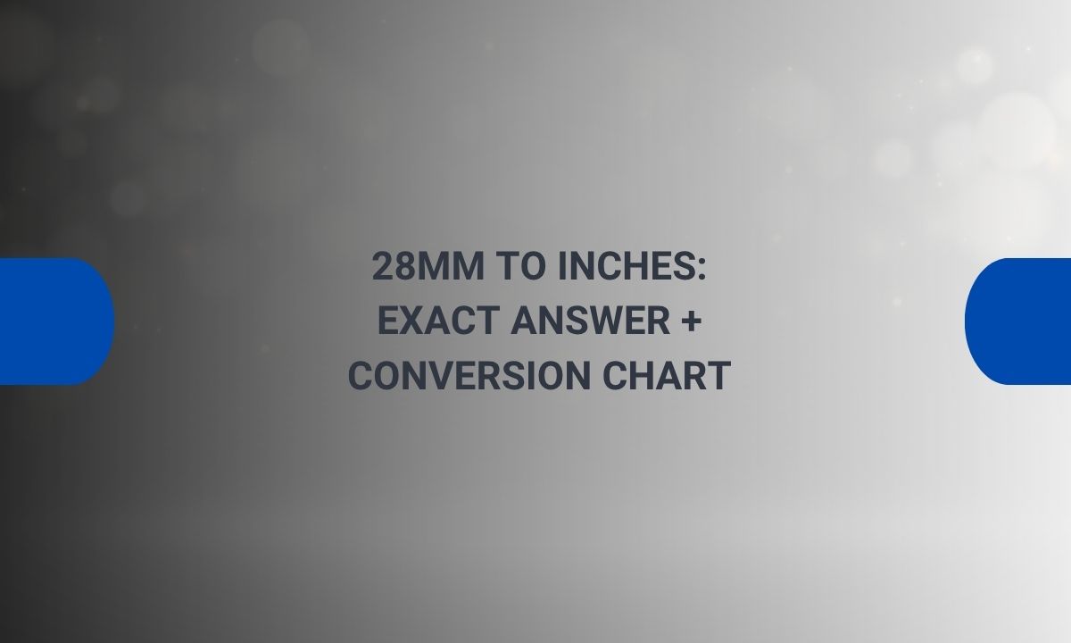 28mm to inches