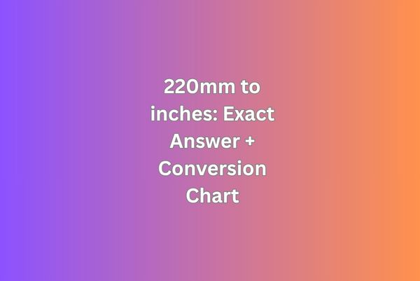 220mm to inches