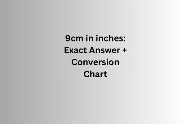 9cm in inches
