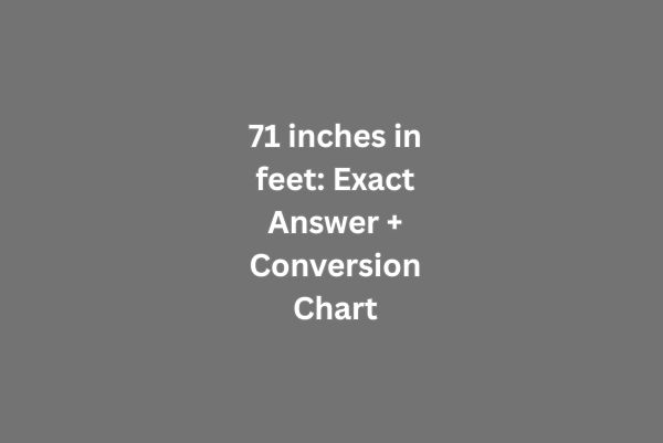 71 inches in feet