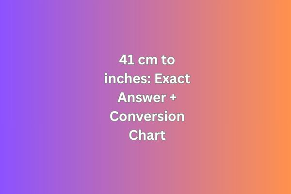 41 cm to inches