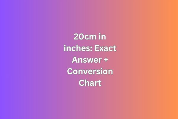 20cm in inches