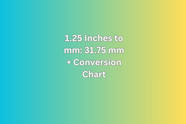 1.25 inches to mm