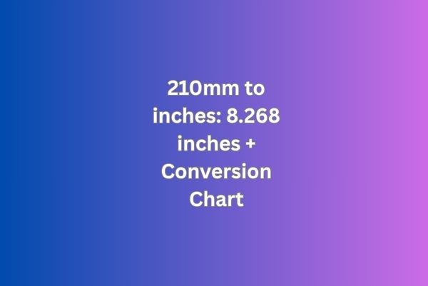 210mm to inches