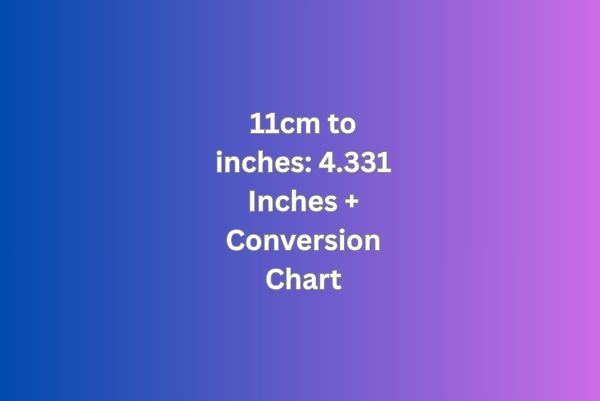 11cm to inches
