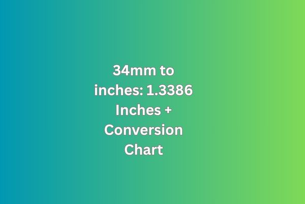34mm to inches