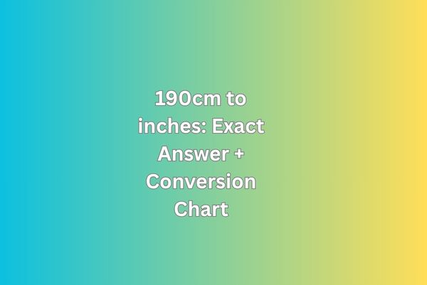 190cm to inches