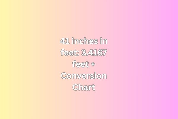 41 inches in feet