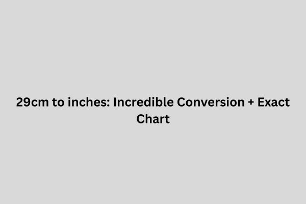 29cm to inches